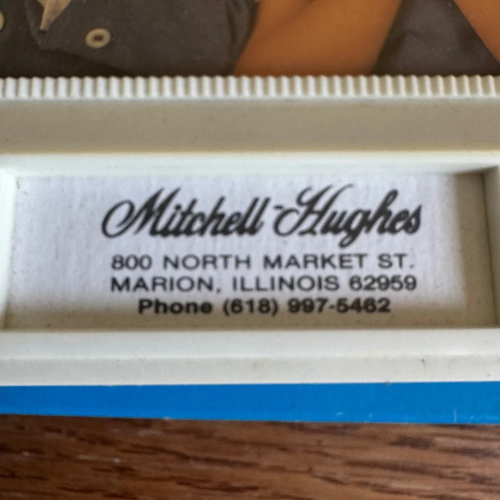 Vintage 2000 Mitchell Hughes Calendar Thermometer Picture Frame Marion IL